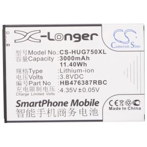 Аккумулятор CameronSino для Huawei Honor 3X (HB476387RBC) 3000mah