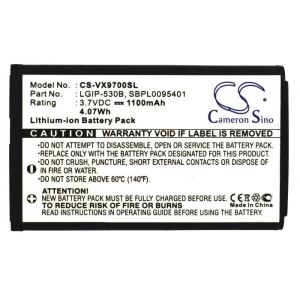 Аккумулятор CameronSino для LG LGIP-530B, LGIP-930B 1100mAh