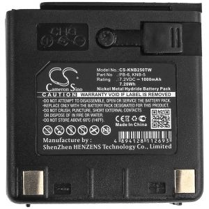 Аккумулятор CameronSino для Kenwood TH-25, TK220, TK340D (KNB-5, KNB-6, PB-10) 1000mah