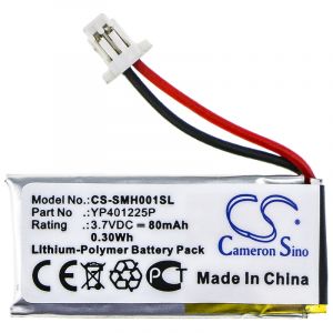 Аккумулятор CameronSino для SENA 10U-AR-01, SC-HR01 80mah