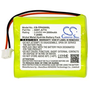 Аккумулятор CameronSino для TPI 709R, 717R, HXG-2D 2000mAh