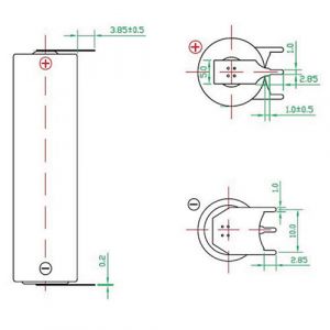 Элемент питания ROBITON ER14505-P1M2 с плоскими выводами под пайку