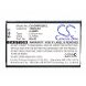 Аккумулятор CameronSino для GRANDSTREAM DP730, WP820 1200mah