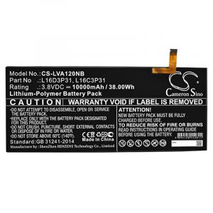 Аккумулятор CameronSino для Lenovo Yoga A12 (L16C3P31, L16D3P31) 10000mAh
