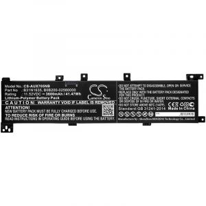 Аккумулятор CameronSino для Asus VivoBook 17, Pro 17 (B31N1635) 3600mAh