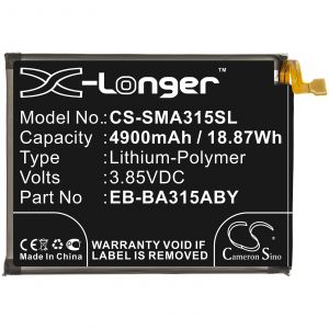 Аккумулятор CameronSino для Samsung Galaxy A22, A31, A32 4G (EB-BA315ABY) 4900mAh