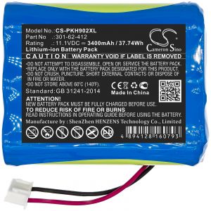 Аккумулятор CameronSino для PEAKTECH P 9020, P9020A, P9021 (301-62-412) 3400mAh