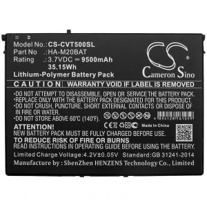 Аккумулятор CameronSino для CASIO V-T500 (HA-M20BAT) 9500mah