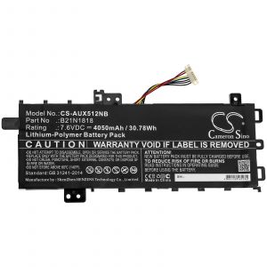 Аккумулятор CameronSino для ASUS VivoBook 15 R564DA, VivoBook 15 X512DA, VivoBook 17 F712FA серии (B21N1818) 4050mAh