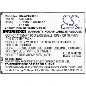Аккумулятор CameronSino для Archos 70 Xenon, 70 Xeon Color (AC70XEC) 2200mah