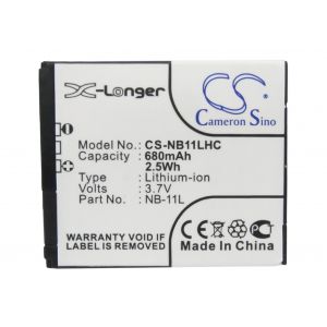 Аккумулятор CameronSino для Canon IXUS 125HS, PowerShot A2300, IXY 420F (NB-11L) 680mAh 