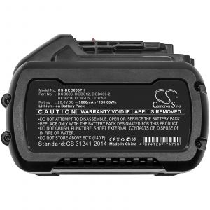 Аккумулятор CameronSino для DeWalt 20V MAX, DCB184, DCS393 (DCB606) 9000mah