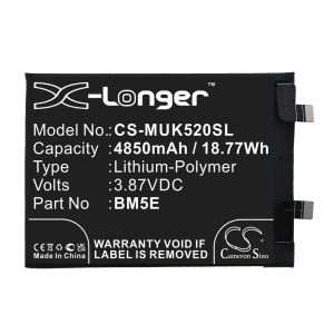 Аккумулятор CameronSino для Xiaomi Redmi K50 Pro (BM5E) 4850mah