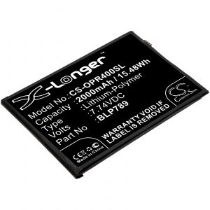 Аккумулятор CameronSino для OPPO Reno 4 5G (BLP789) 2000mah