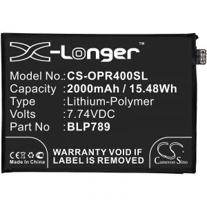 Аккумулятор CameronSino для OPPO Reno 4 5G (BLP789) 2000mah