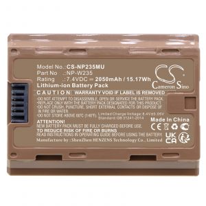 Аккумулятор CameronSino для Fujifilm X-T4, X-H2S (NP-W235) 2050mAh