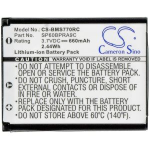 Аккумулятор CameronSino для Sony VGP-BMS77, Panasonic KX-TCA285 (SP60) 660mAh