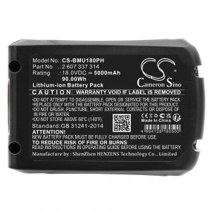 Аккумулятор CameronSino для Bosch Universal Pump 18V, Easy Spray 18V-100 (2 607 337 314) 5000mAh