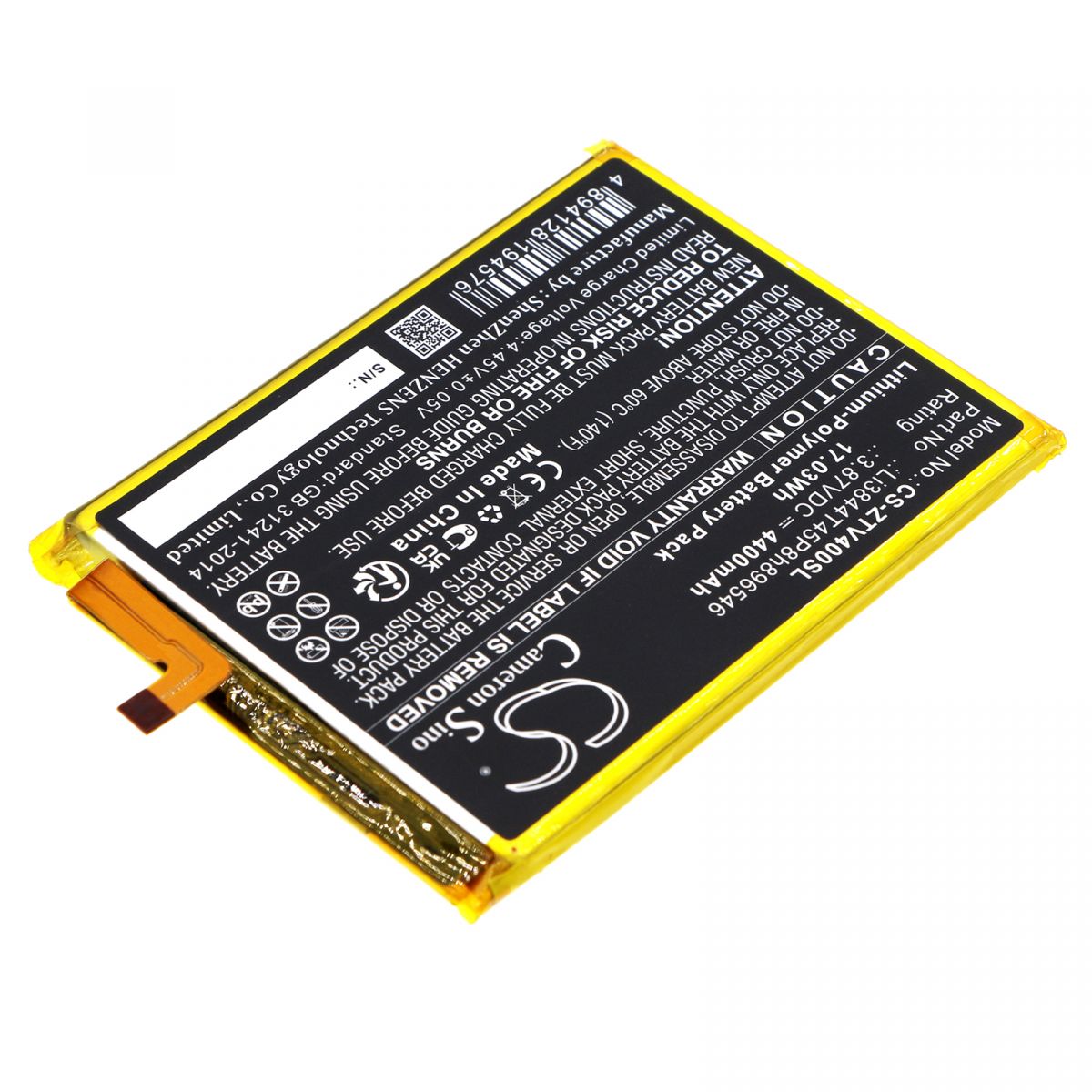 Аккумулятор для ZTE Blade V40S, Axon 40 SE (Li3844T45P8h896546) 4400mah -  цена, купить батарею в Москве