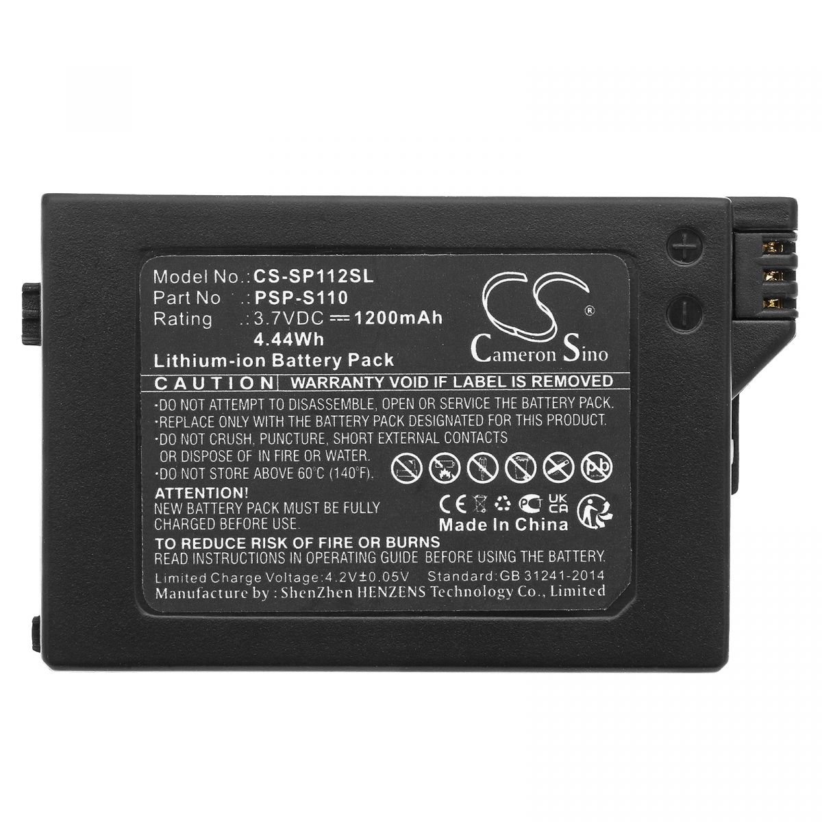 Аккумулятор для Sony PSP 2000, 3000 (PSP-S110) 1200mah - цена, купить  батарею в Москве