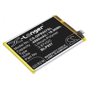 Аккумулятор CameronSino для OPPO Realme 10 5G, RMX3630 (BLP957) 4900mAh