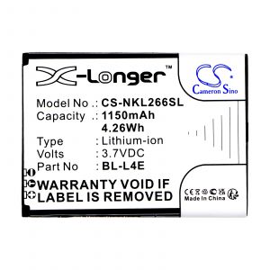 Аккумулятор CameronSino для Nokia 2660 Flip 4G (BL-L4E) 1150mah