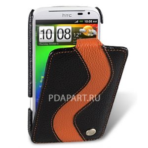 Чехол HTC Sensation XL - Special Edition черный с оранжевым