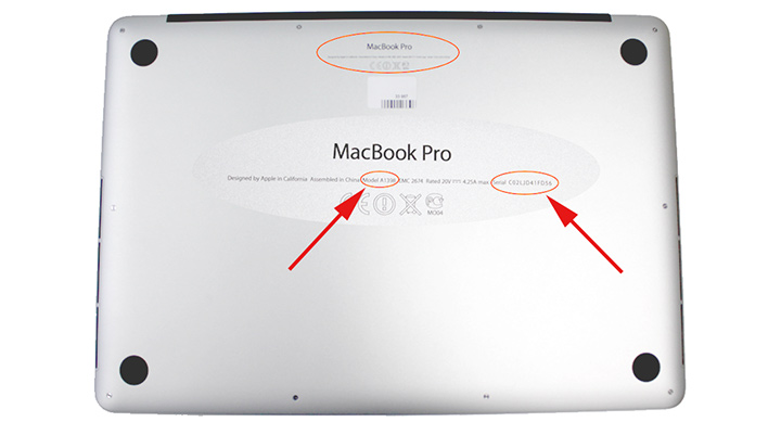 Как узнать номер модели MacBook и найти название