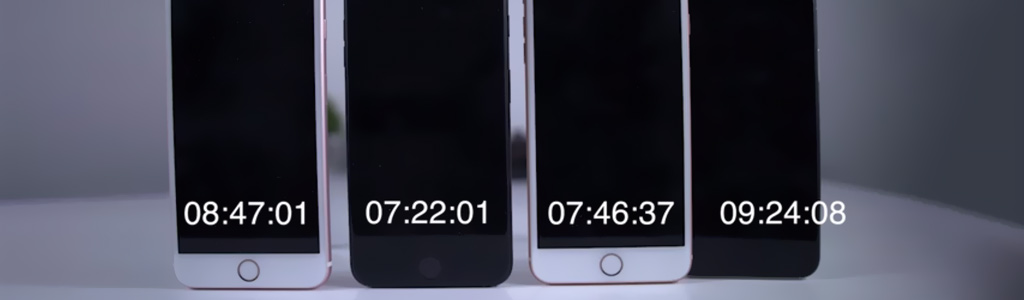 Тест аккумулятора 4 последних Айфонов - iPhone 6S vs 7 Plus vs 8 Plus vs X